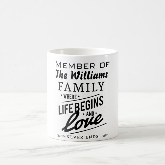 Williams Family Member Love  Typografie Koffiemok (Center)