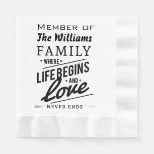 Williams Family Member Reunion  Typografie Servet