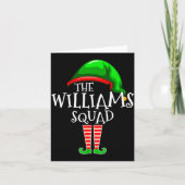 Williams Family Name Squad Matching Group Elf Chri Kaart (Voorkant)
