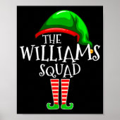 Williams Family Name Squad Matching Group Elf Chri Poster (Voorkant)