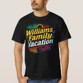 Williams Family Vacation Personalized Matching T-shirt (Voorkant)