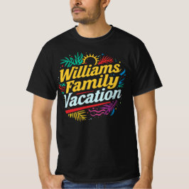Williams Family Vacation Personalized Matching T-shirt