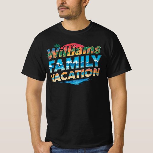 Williams Family Vacation Scenic Travel T-shirt (Voorkant)