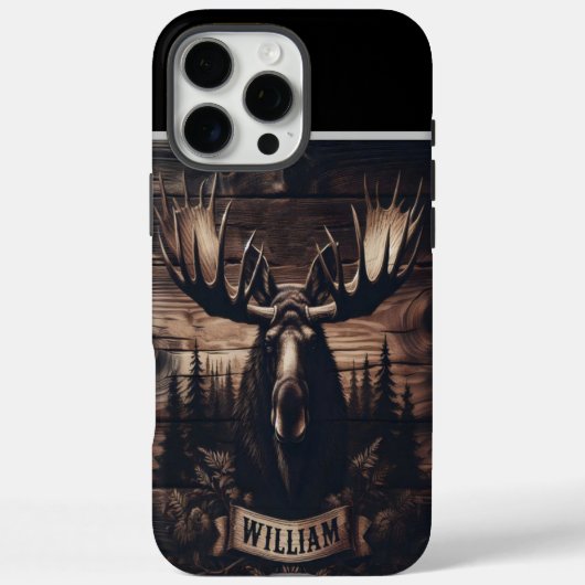 William's gepersonaliseerde Moose Mount Case-Mate iPhone Case (Achterkant)