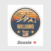 Williams, Iowa Sticker (Vel)