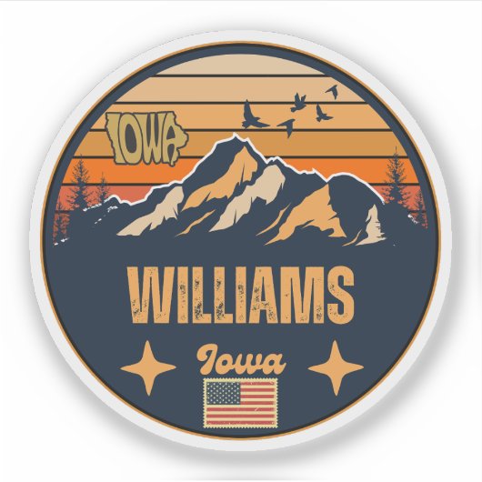 Williams, Iowa Sticker (Voorkant)