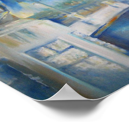 Williams-kikkerbrug 's nachts poster (Hoek)