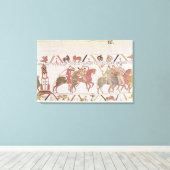 William's leger gaat naar Mont Saint-Michel Canvas Afdruk (Insitu (Houten vloer))