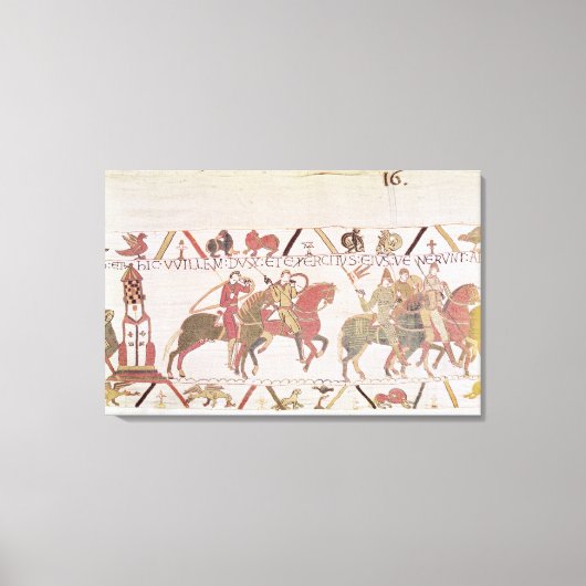 William's leger gaat naar Mont Saint-Michel Canvas Afdruk (Voorkant)