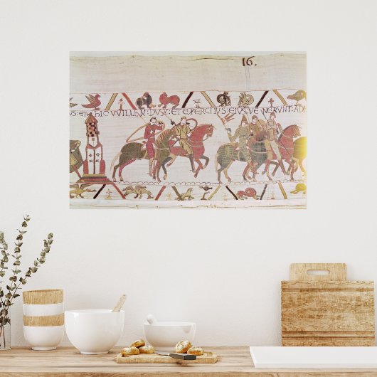 William's leger gaat naar Mont Saint-Michel Poster (Keuken)