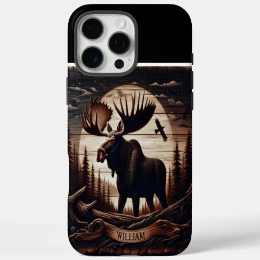 William's Moose Moon Case-Mate iPhone Case (Achterkant)