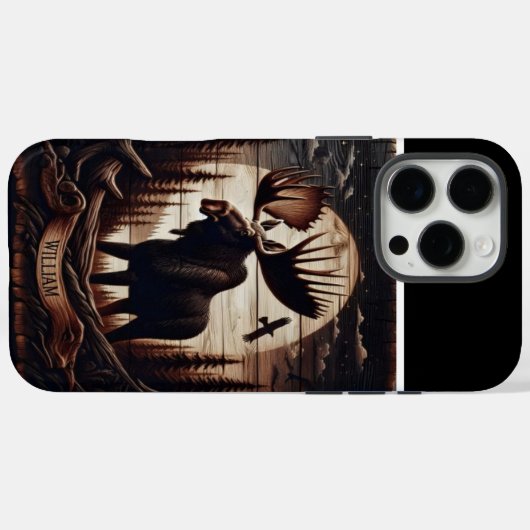 William's Moose Moon Case-Mate iPhone Case (Achterkant (horizontaal))
