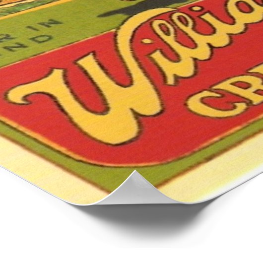  Williams nieuwe Cream Toffee Ad Poster (Hoek)