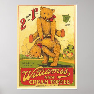  Williams nieuwe Cream Toffee Ad Poster