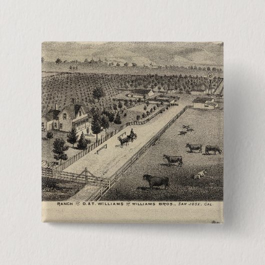 Williams Ranch, Goodrich Quarry Vierkante Button 5,1 Cm (Voorkant)