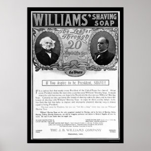 Williams Shave Soap ad 1901 Poster