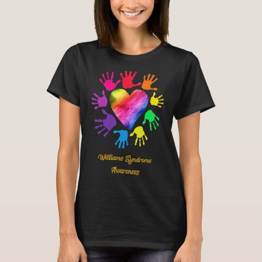 Williams Syndrome Awareness Hands Williams Syndrom T-shirt (Voorkant)