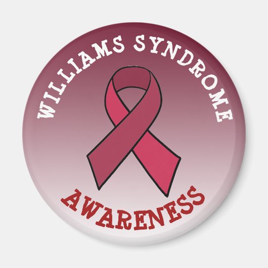 Williams Syndrome Awareness Maand Button Magnet (Voorkant)