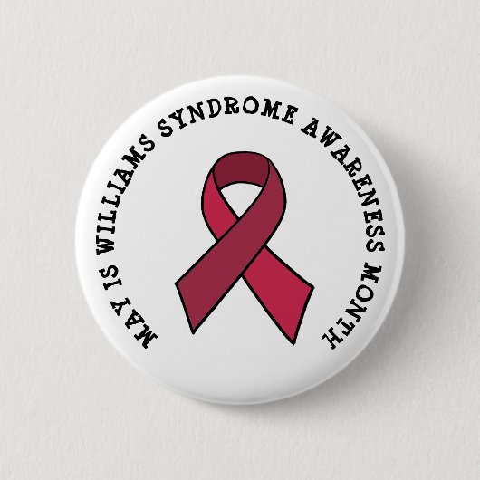 Williams Syndrome Awareness Month Ribbon Button (Voorkant)