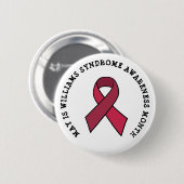 Williams Syndrome Awareness Month Ribbon Button (Voorkant /achterkant)
