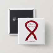 William's Syndrome Custom Awareness Ribbon Pins Vierkante Button 5,1 Cm (Voorkant /achterkant)