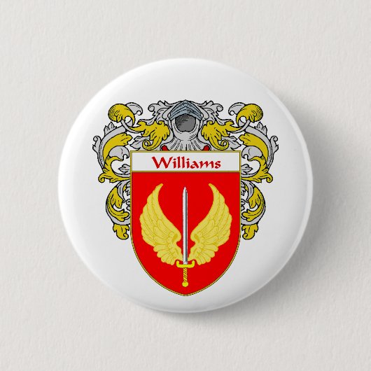 Williams-wapenschild (gemanteld) ronde button 5,7 cm (Voorkant)