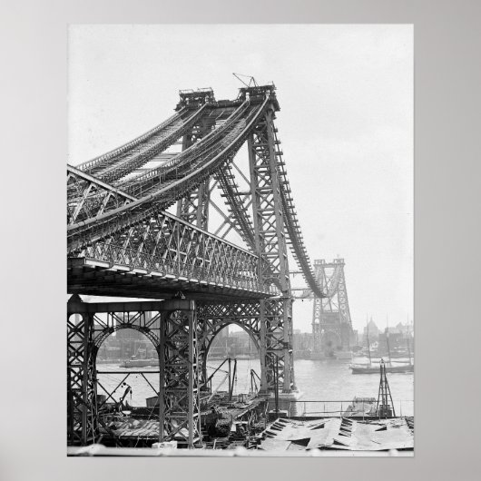 Williamsburg Bridge, 1902.  foto Poster (Voorkant)