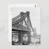 Williamsburg Bridge Construction, 1901 Briefkaart (Voorkant / Achterkant)