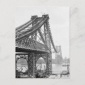 Williamsburg Bridge Construction, 1901 Briefkaart (Voorkant)