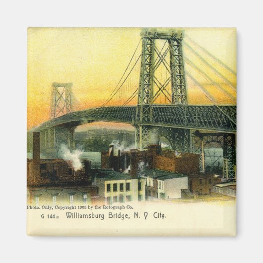 Williamsburg Bridge, New York City, 1905  Magneet (Voorkant)