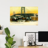 Williamsburg Bridge, New York City, 1905  Poster (Thuiskantoor)