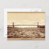 Williamsburg Bridge, New York City 1907  Briefkaart (Voorkant / Achterkant)