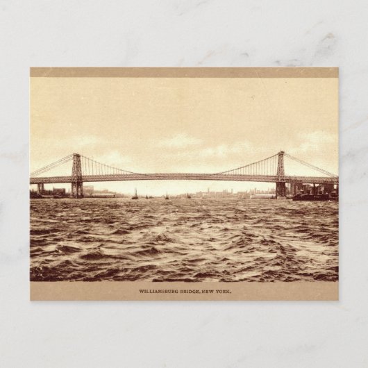 Williamsburg Bridge, New York City 1907  Briefkaart (Voorkant)