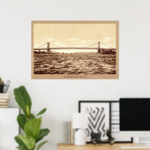 Williamsburg Bridge, New York City 1907 Poster (Thuiskantoor)