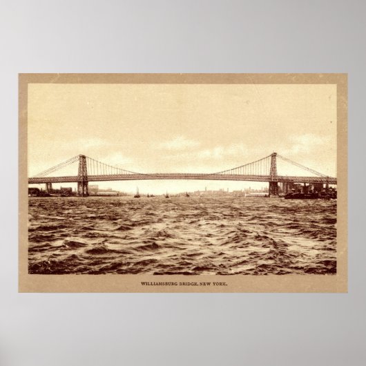 Williamsburg Bridge, New York City 1907 Poster (Voorkant)