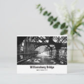 Williamsburg Bridge New York City Black en White Briefkaart (Staand voorkant)