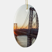 Williamsburg Bridge Sunset Brooklyn NYC Keramisch Ornament (Rechts)