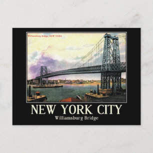 Williamsburg Bridge, Vintage van New York Briefkaart