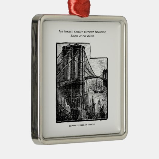  Williamsburg Brooklyn Bridge New York City Metalen Ornament (Rechts)