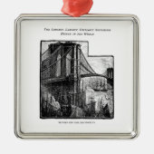  Williamsburg Brooklyn Bridge New York City Metalen Ornament (Voorkant)