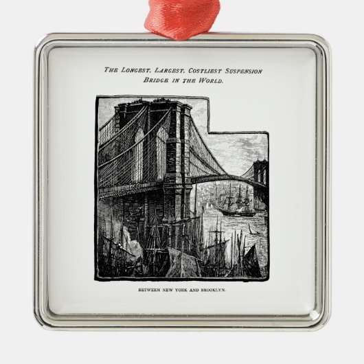  Williamsburg Brooklyn Bridge New York City Metalen Ornament (Voorkant)