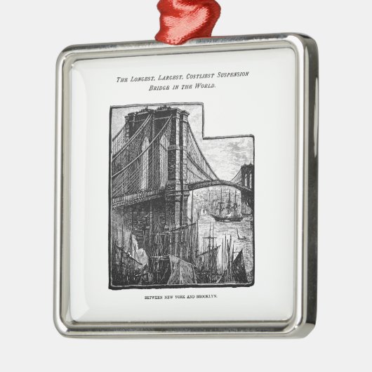  Williamsburg Brooklyn Bridge New York City Metalen Ornament (Links)
