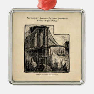 Williamsburg Brooklyn Bridge New York City Metalen Ornament