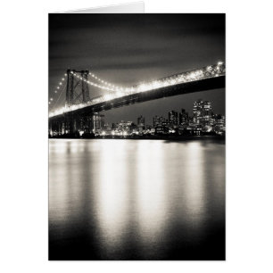 Williamsburg brug in New York City 's nachts