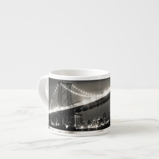 Williamsburg brug in New York City 's nachts Espresso Kop (Links)