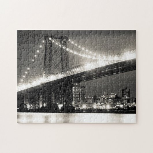 Williamsburg brug in New York City 's nachts Legpuzzel (Horizontaal)