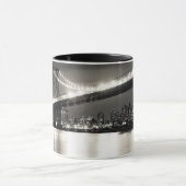 Williamsburg brug in New York City 's nachts Mok (Midden)