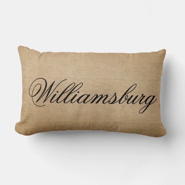 Williamsburg Burlap koloniale stijl Kussen (Voorkant)