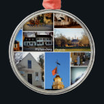 Williamsburg Collage Metalen Ornament<br><div class="desc">Een paar van de vizieren rond Williamsburg,  Virginia,  een plek die in de Amerikaanse geschiedenis is verscheurd.</div>