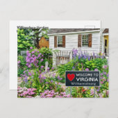Williamsburg Garden - Williamsburg Virginia Briefkaart (Voorkant / Achterkant)